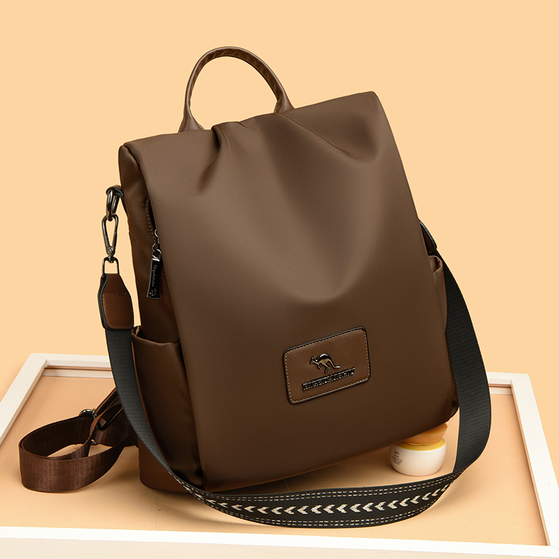 New Texture Oxford Cloth Women’s Backpack(Coffee)