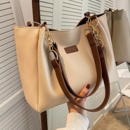 Signature Classic shoulder women's tote bags(off-white)