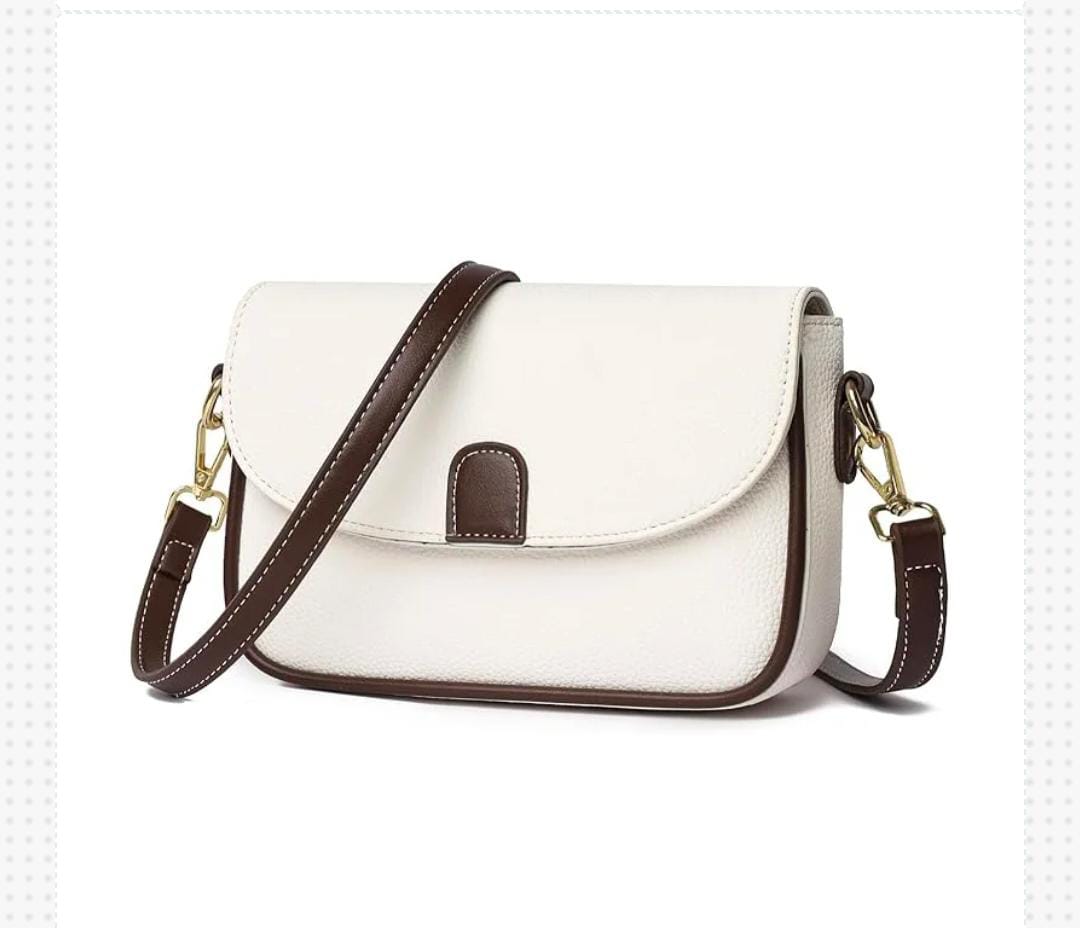 PU Leather Handbags Women Fashion Crossbody Bags(white color)