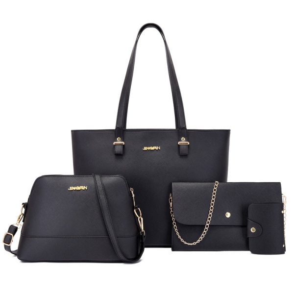 4 Pcs Bag Ladies Bag Set Combo ( Black )