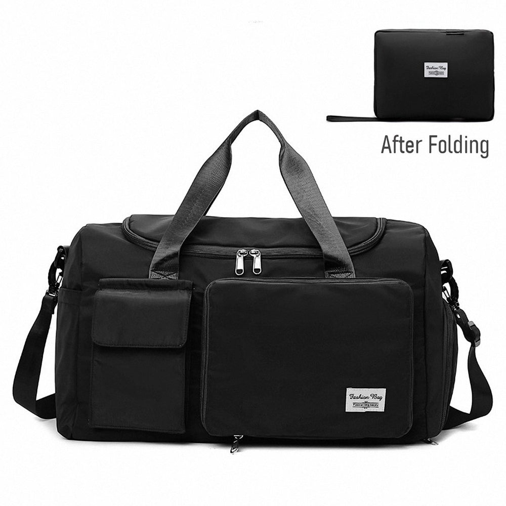 Fashionable Large Capacity Travel & Gym Bag (Black)