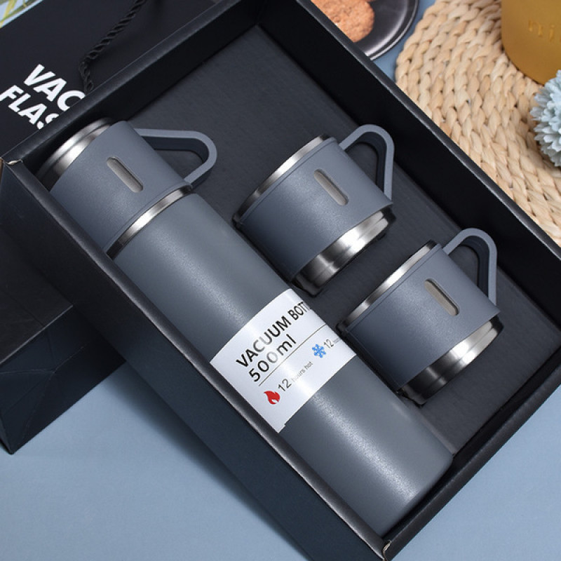 Vacuum Flask Set(Gray)